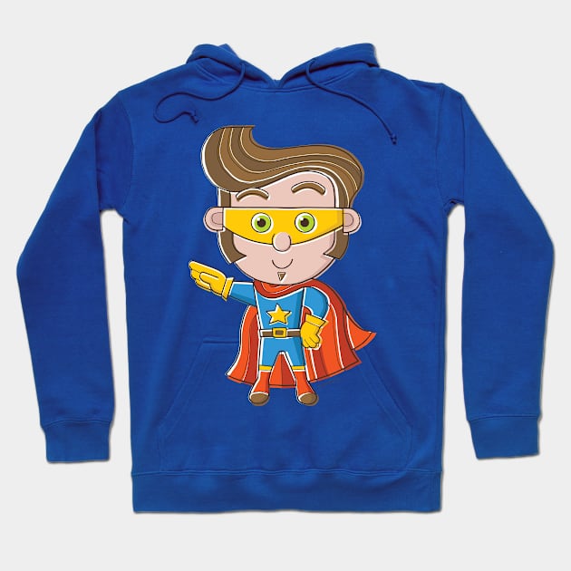 Superhero Cartoon Hoodie by vaughanduck